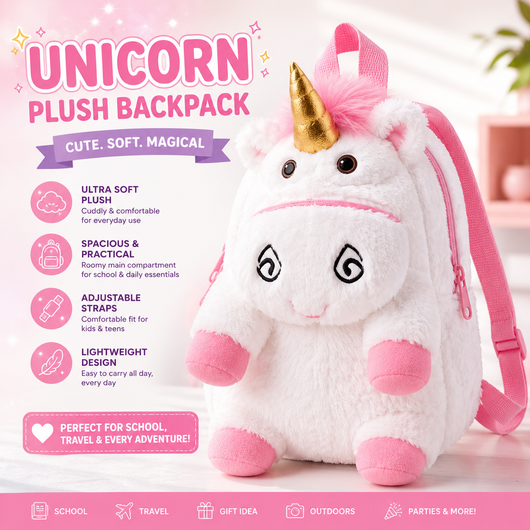 Unicorn Plush Backpack